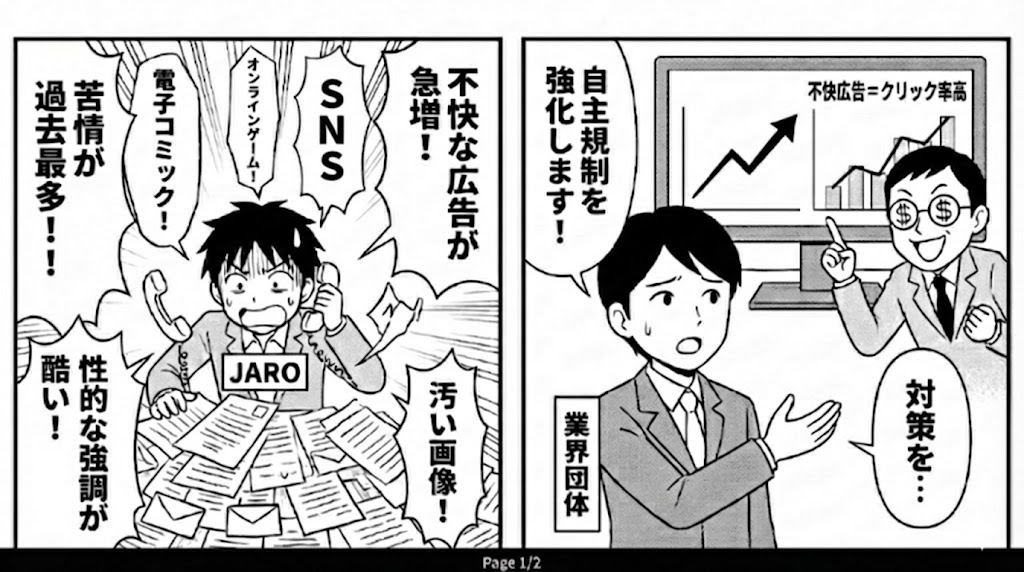 マンガ_不快な広告が急増！　苦情が過去最多に！？　不快な広告ほど儲かるワケ01.jpg