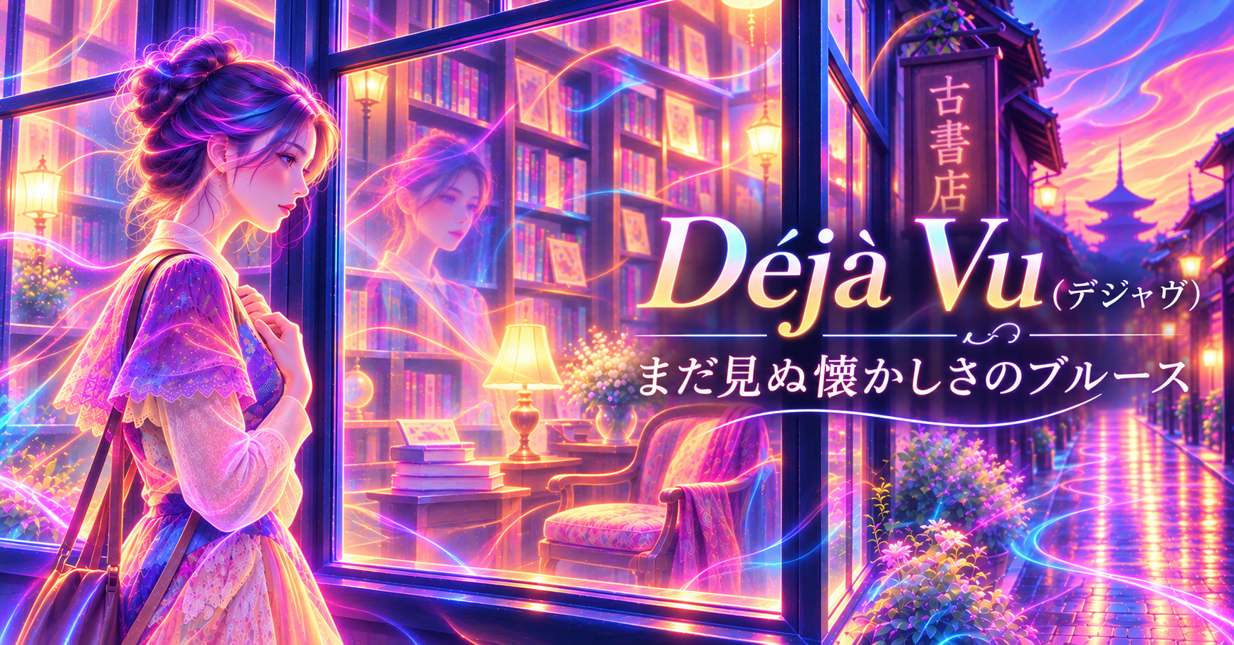 ネオンに輝く古書店のデジャヴ.png