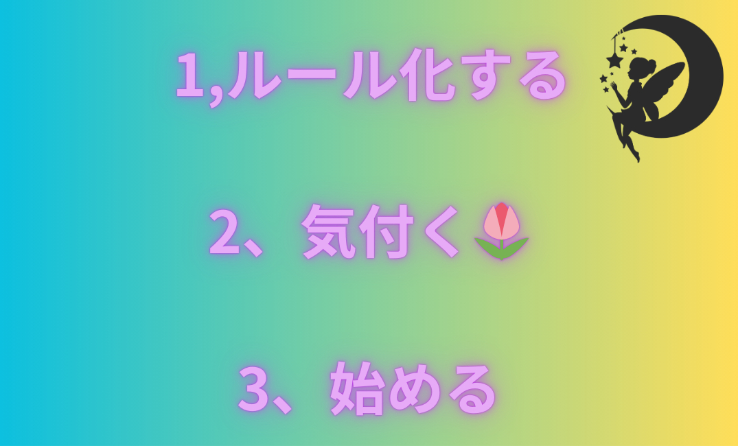 1,ルール化する 2、気付く🌷 3、始める_png.png