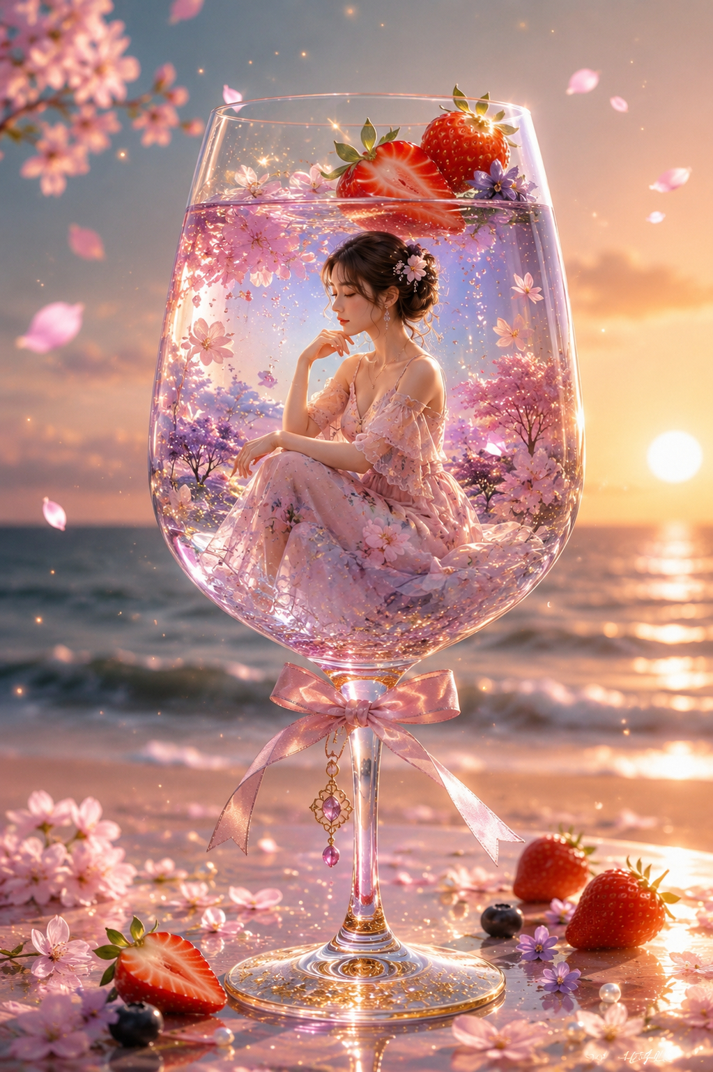 夕暮れの夢見る花籠グラス.png