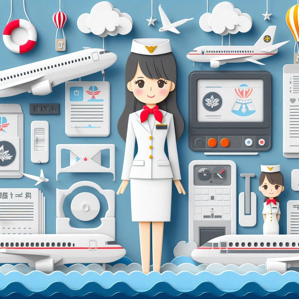 スチュワーデスの日をイメージしたペーパークラフト調のイラスト (1).png