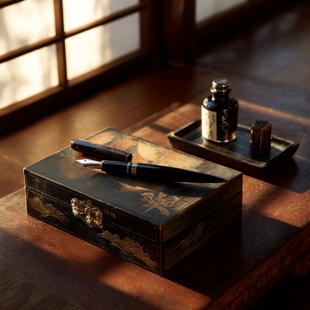 junchiya_46576_Japanese_writing_desk_with_old_fountain_pen_so_88b1d7da-d428-4e93-b50b-1c67100226c8_1.png