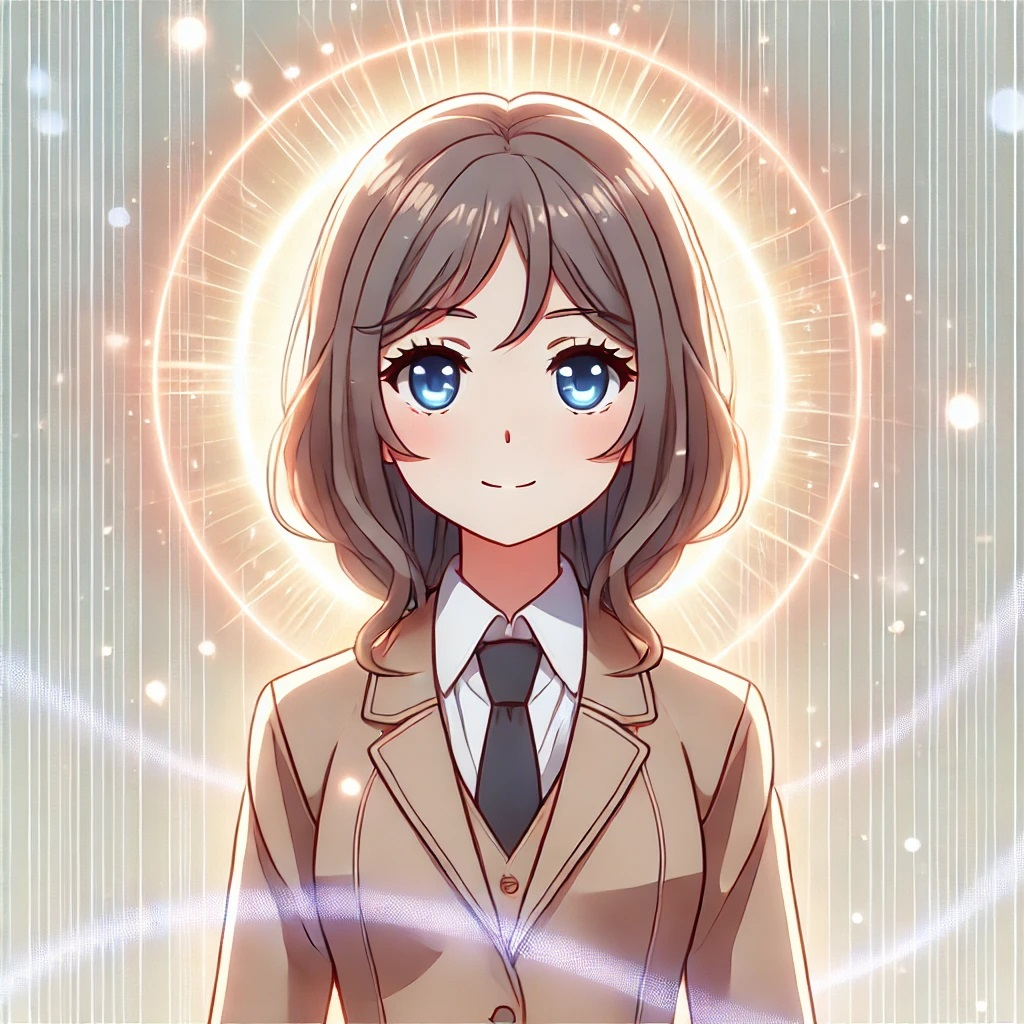 DALL·E 2025-03-07 23.14.57 - An anime-style illustration of a confident young woman standing with a radiant aura, symbolizing a strong and positive mindset. She has a calm and det.jpg