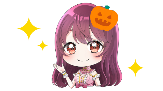 ミニひなたん真顔でご紹介キラキラ付ハロウィン.png