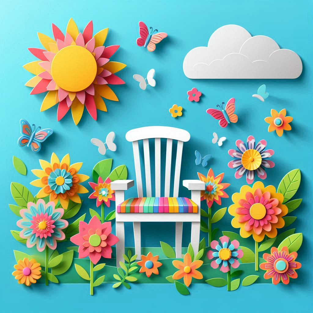 椅子の日をイメージしたペーパークラフト風のイラスト.png