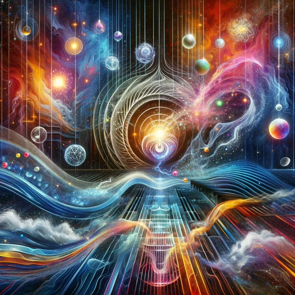 DALL·E 2024-03-05 22.16.24 - Create an artistic image that captures the intriguing connection between quantum mechanics and the Law of Attraction. The composition should blend ele.jpg
