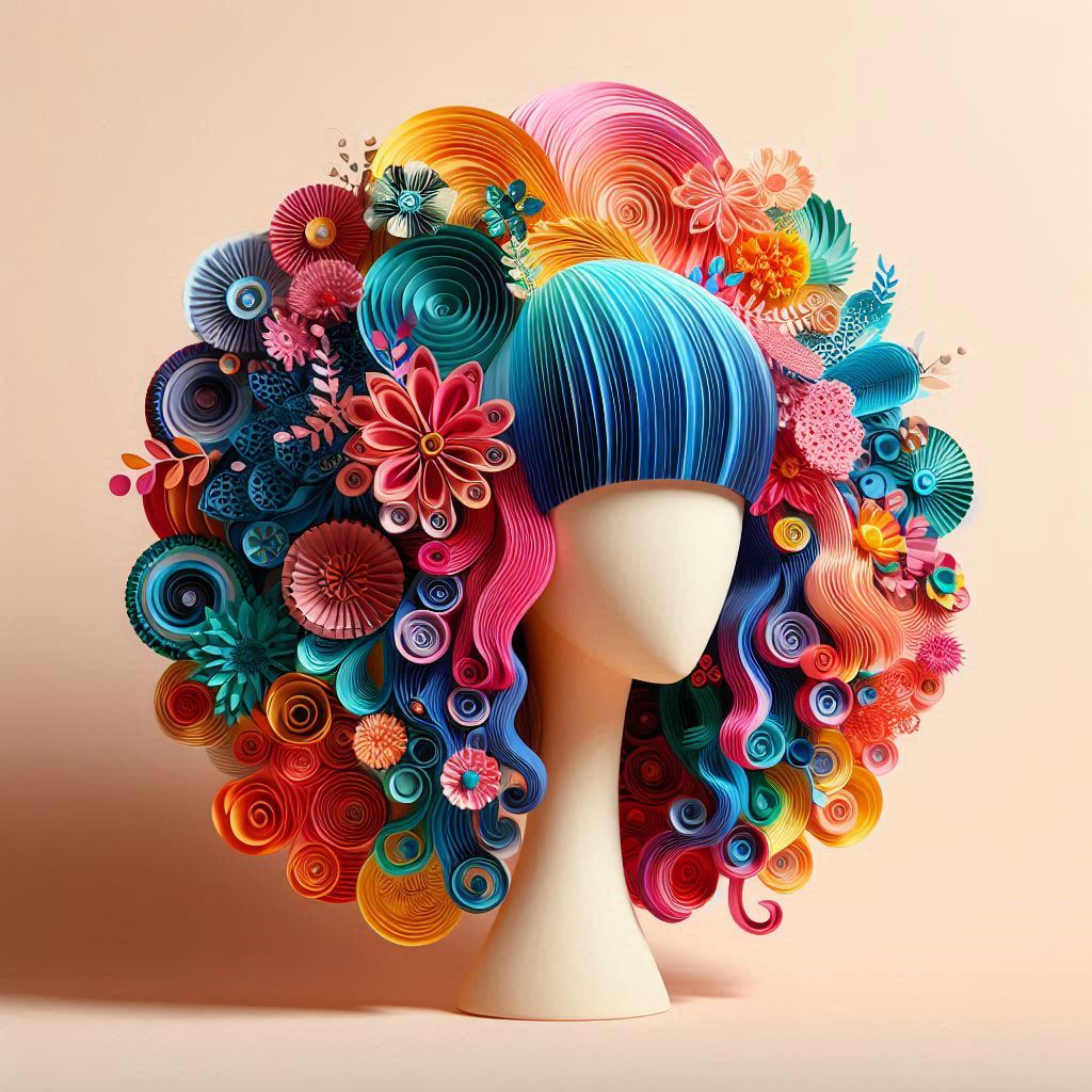 ウィッグのイラスト ペーパークラフト調.png