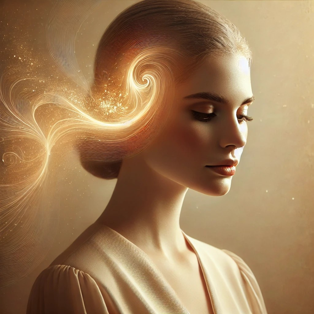 DALL·E 2025-12-03 14.52.35 - Calm and elegant portrait of a woman in soft, warm light. She is shown in gentle side profile, with neatly arranged hair and wearing modest, non-revea (1).jpg