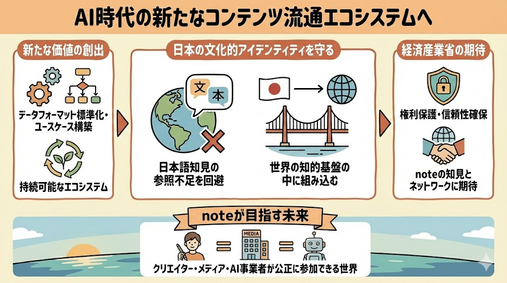 note、経済産業省らの生成AIプロジェクト「GENIAC」に採択・・・生成AI向けコンテンツ流通に15億円02.jpg