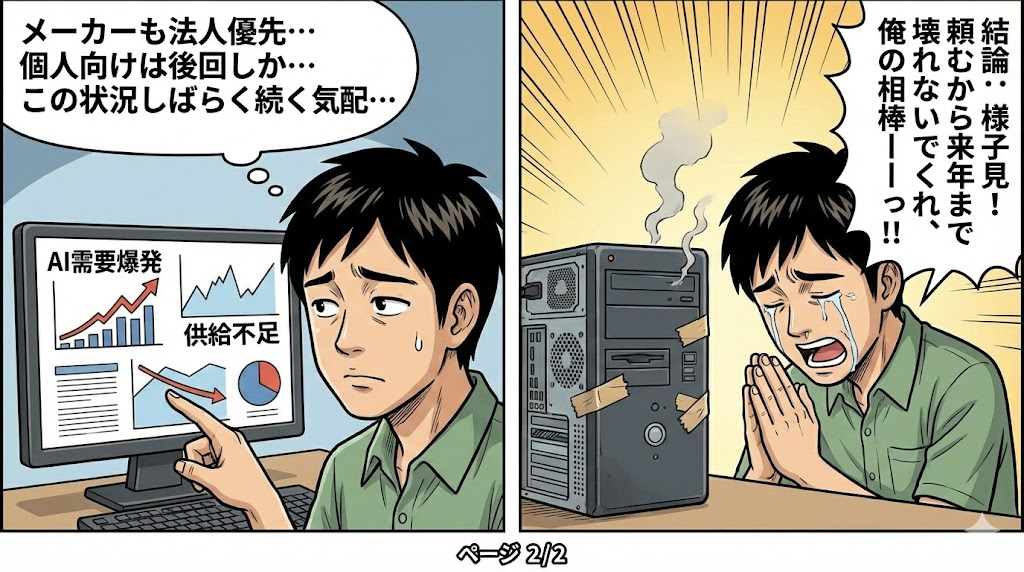 マンガ_マジかよメモリ価格2カ月で5倍に爆上！　PC買うなら今というのは本当か？02.jpg