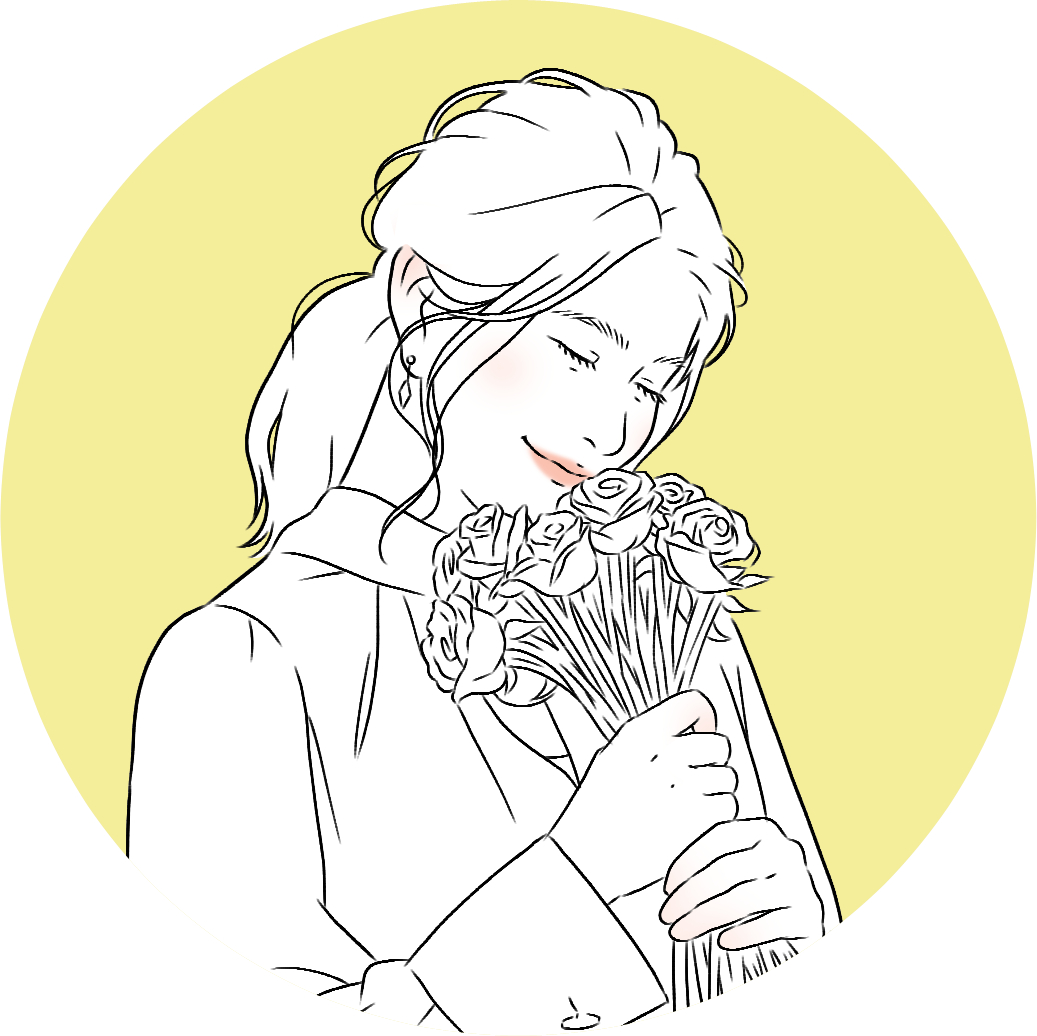 花束を持つ女性.png