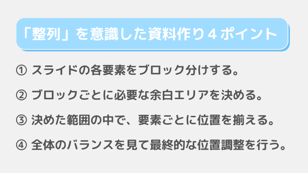 「整列」を意識した資料作り４ポイント.png