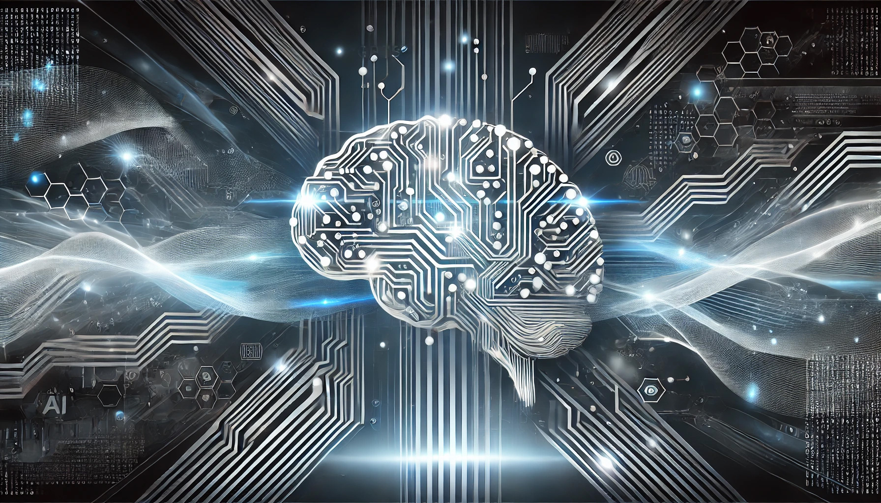 DALL·E 02 'GPTsのしくみ'. The image features a digital brain connected by glowing circu.jpg