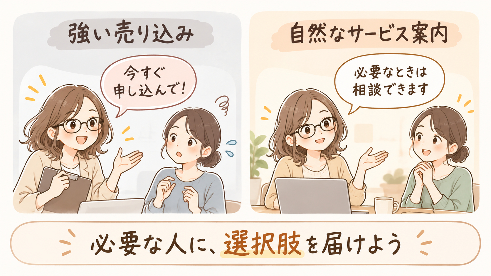 強い売り込みと自然な案内の比較.png
