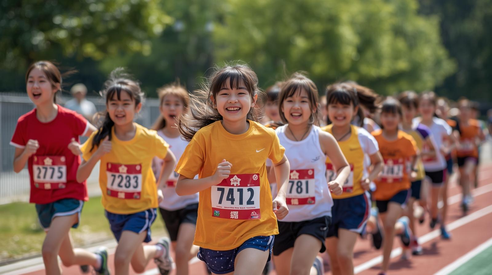 日本人小学生がマラソン大会をしているシーン.jpg