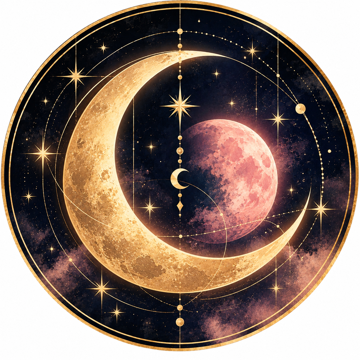金色の三日月と薔薇色の星月夜.png