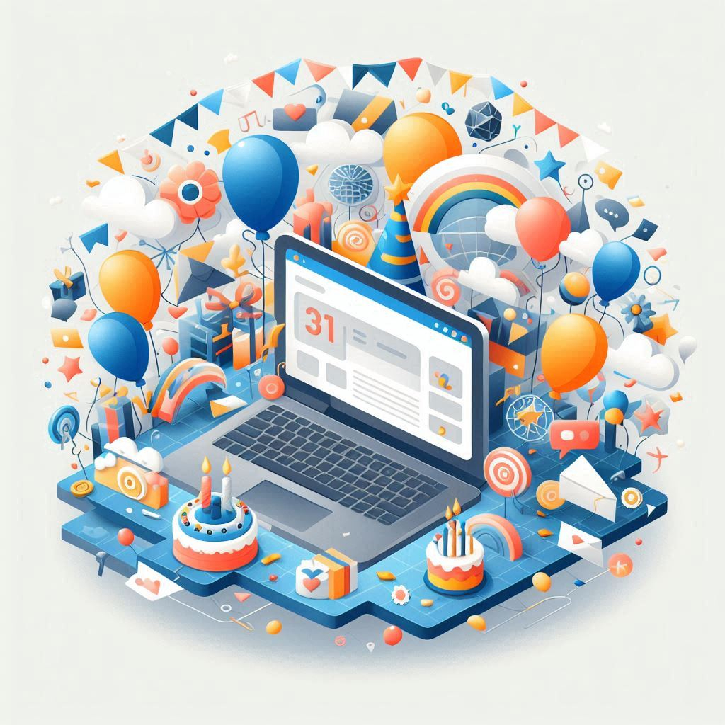 インターネット記念日のイラスト ペーパークラフト調.png