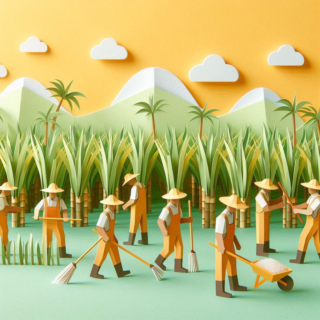 Hawaii sugar cane field workers in papercraft style without text (2).png