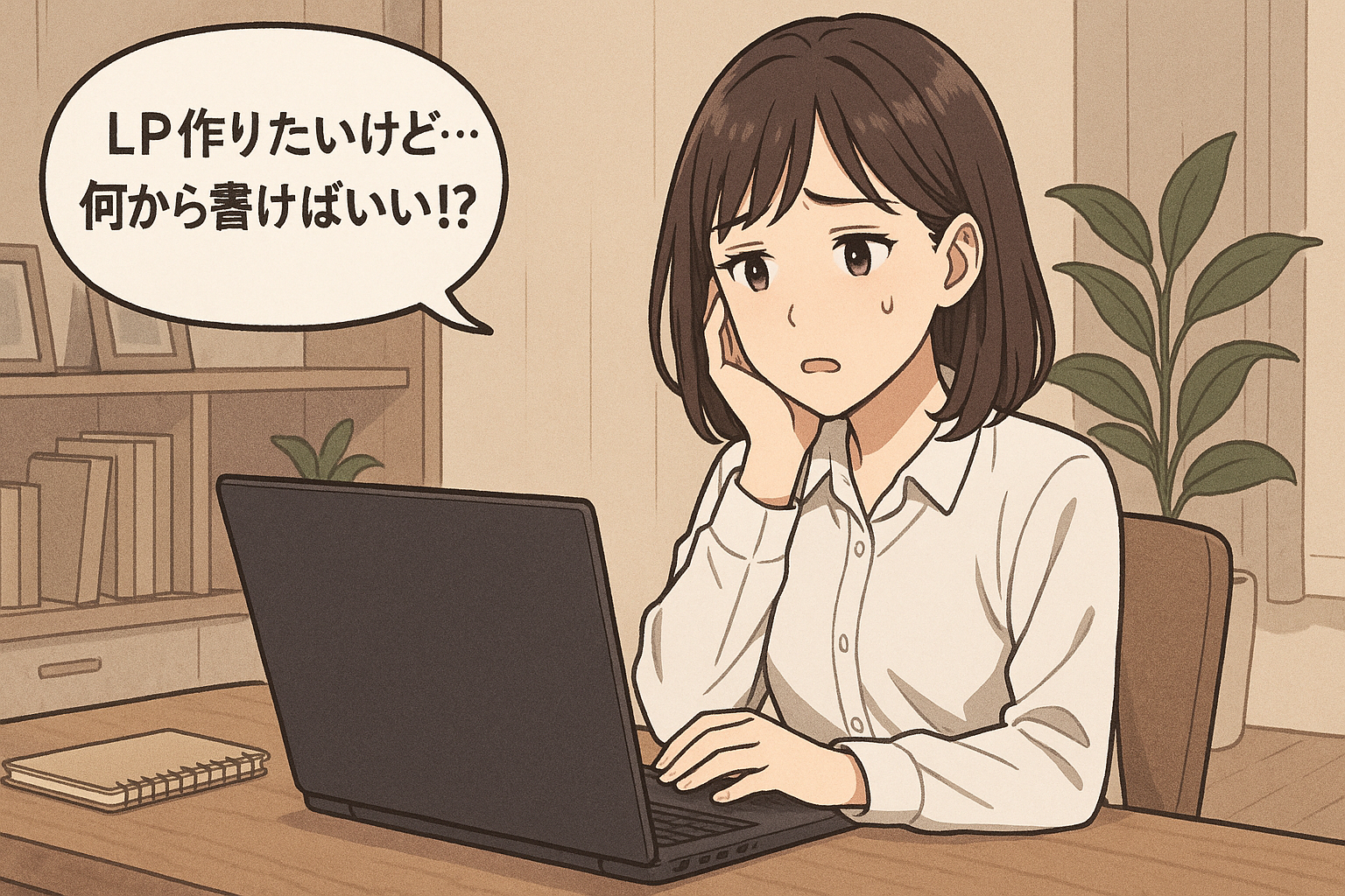 20250730_2108_迷う女性と白紙画面_simple_compose_01k1dkm98afefbz2xcsje170m3.png