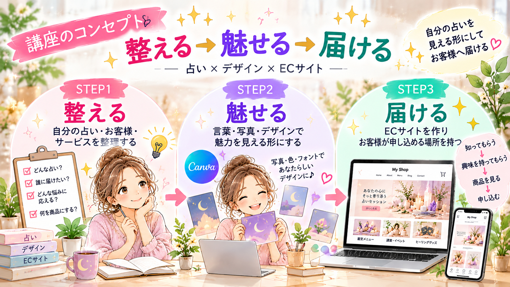 整える、魅せる、届ける 占い講座コンセプト.png