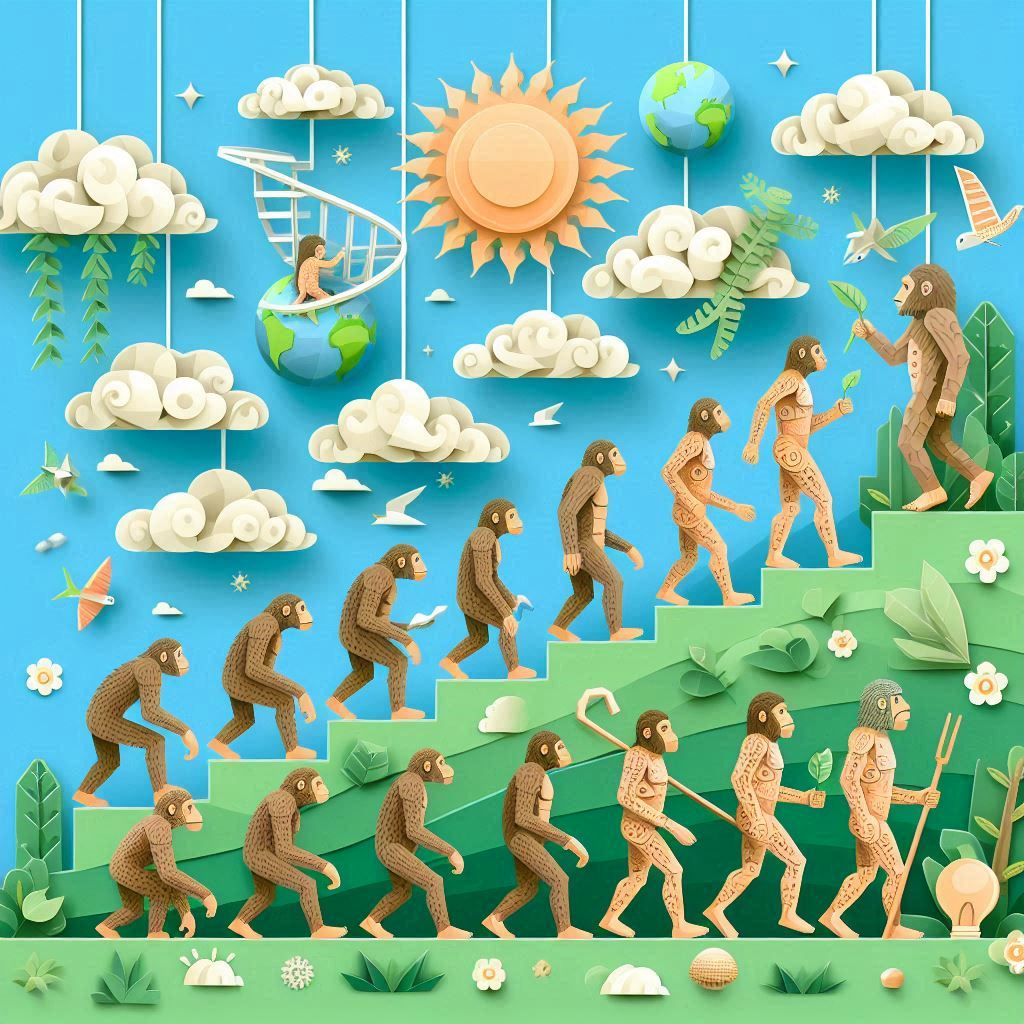 進化の日をイメージできるイラスト ペーパークラフト調 (5).png