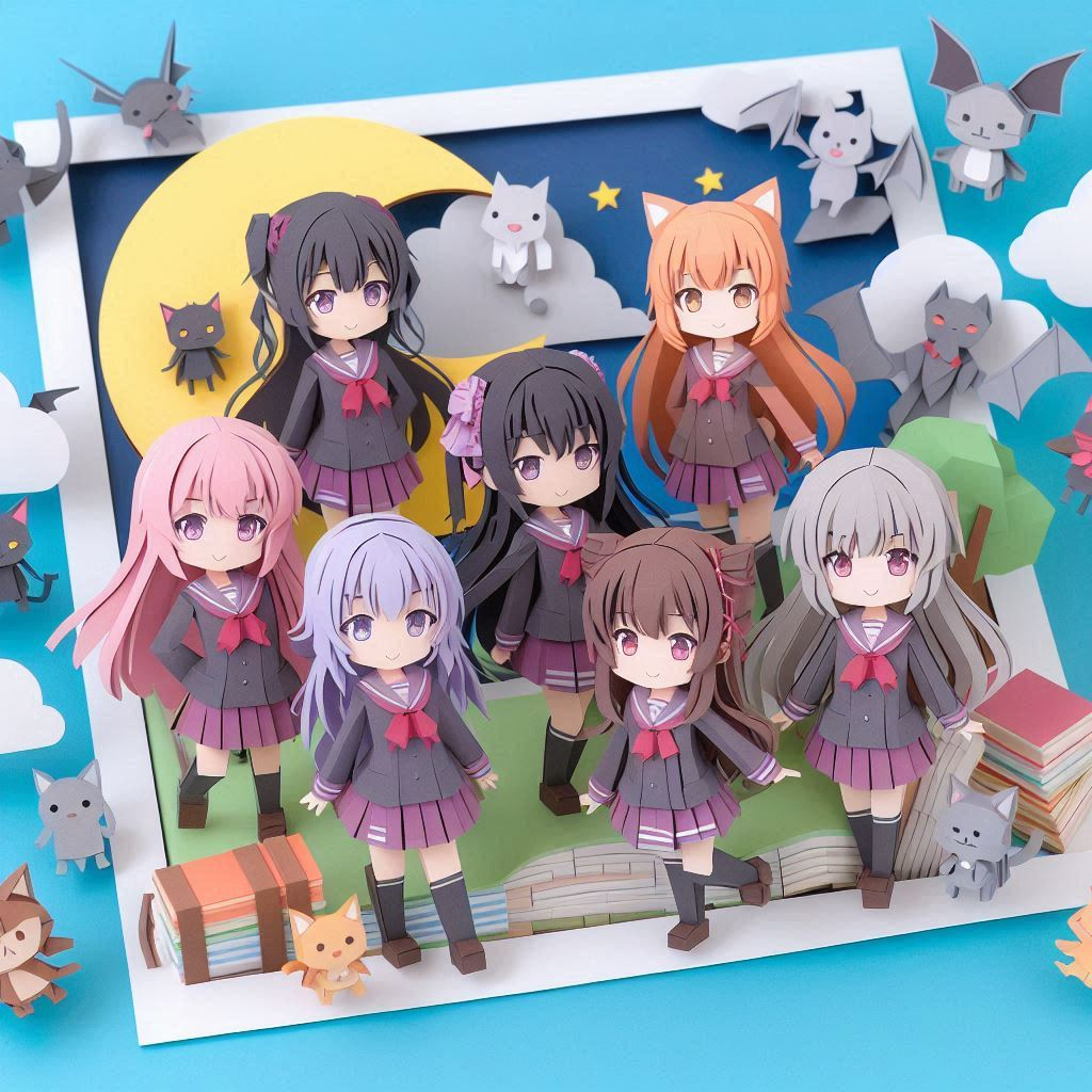 漫画週刊誌の日をイメージしたペーパークラフト調のイラスト (1).png