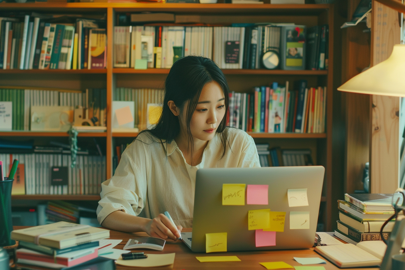 u8416833168_A_20s_Japanese_woman_sitting_at_a_cozy_desk_with__2e329d00-8220-4c98-ad9e-549d4c2344ae_0.png