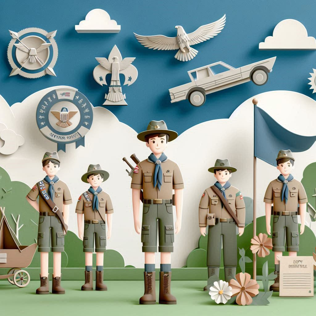 Boy Scouts Founding Day paper craft style illustration without text (2).png