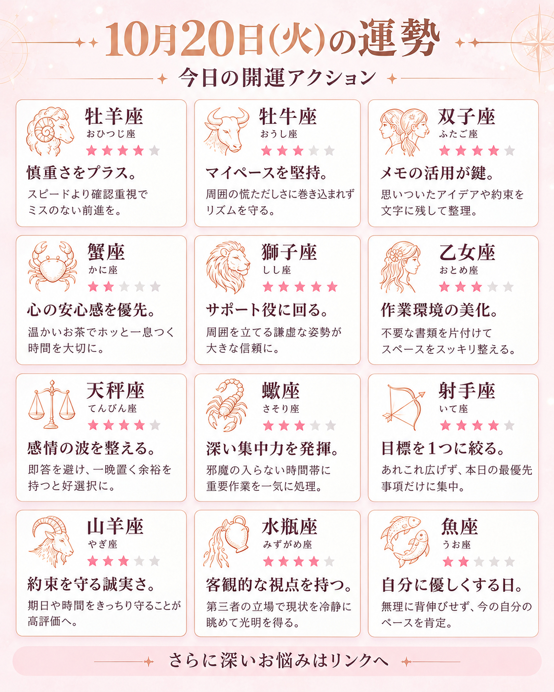 10月20日の運勢 星座占い 天天中彩票彩金.png