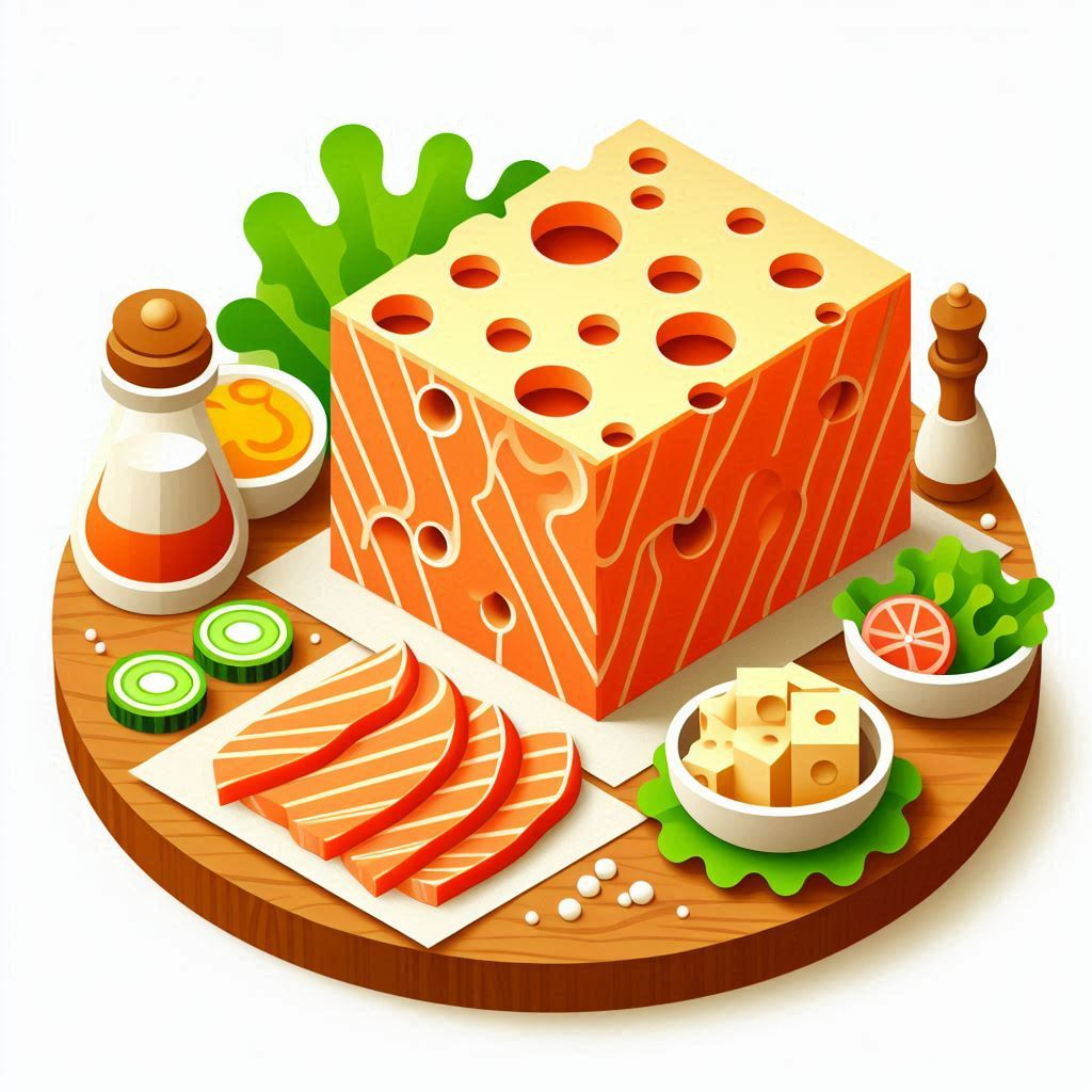 さけるチーズのイラスト ペーパークラフト調.png