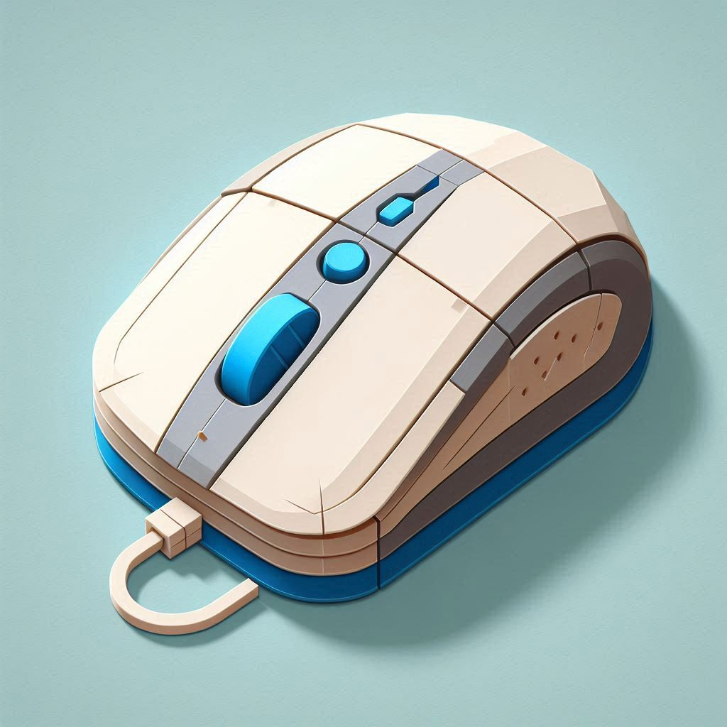 PC用のマウスのイラスト ペーパークラフト調 (4).png