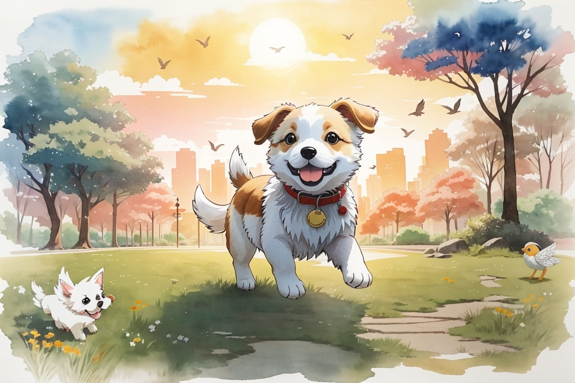 DreamShaper_v7_3A_joyful_puppy_playing_in_a_park4Chasing_a_lit_3.jpg