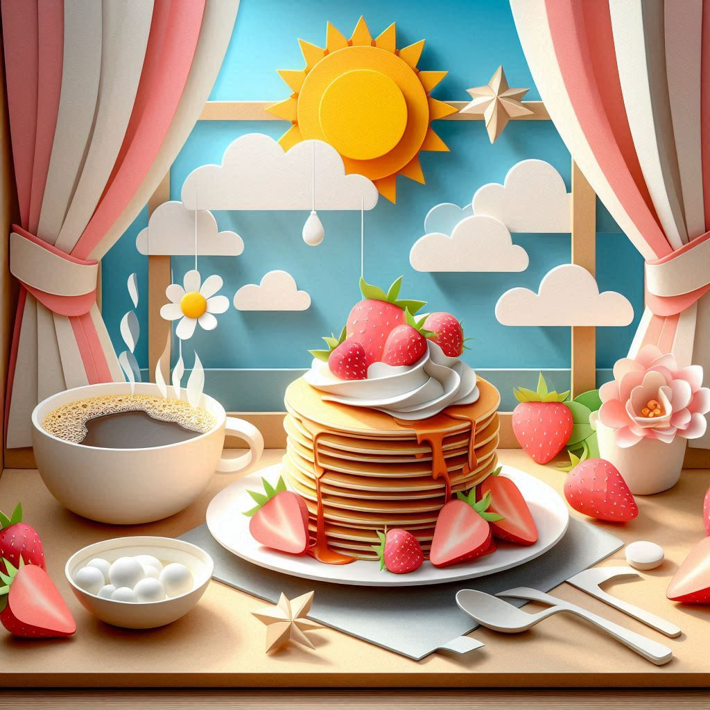 しっかりいい朝食の日をイメージしたペーパークラフト風のイラスト (1).png