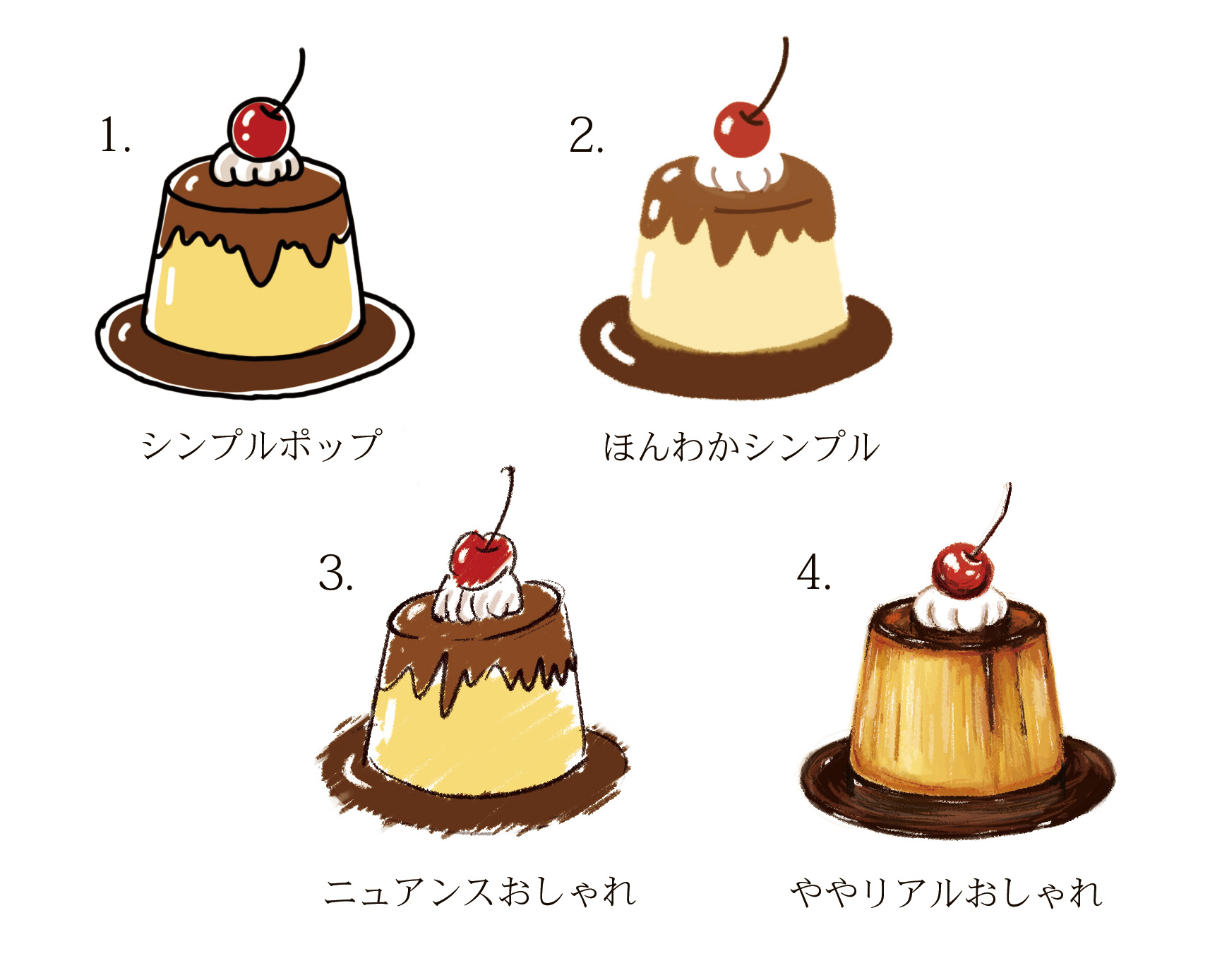 テイストの違うプリン４つ K Studio Coconalaブログ