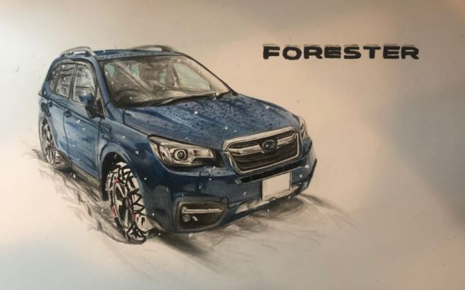 ワンマン作品制作過程④ 雪景色のスバル フォレスター｜T design 