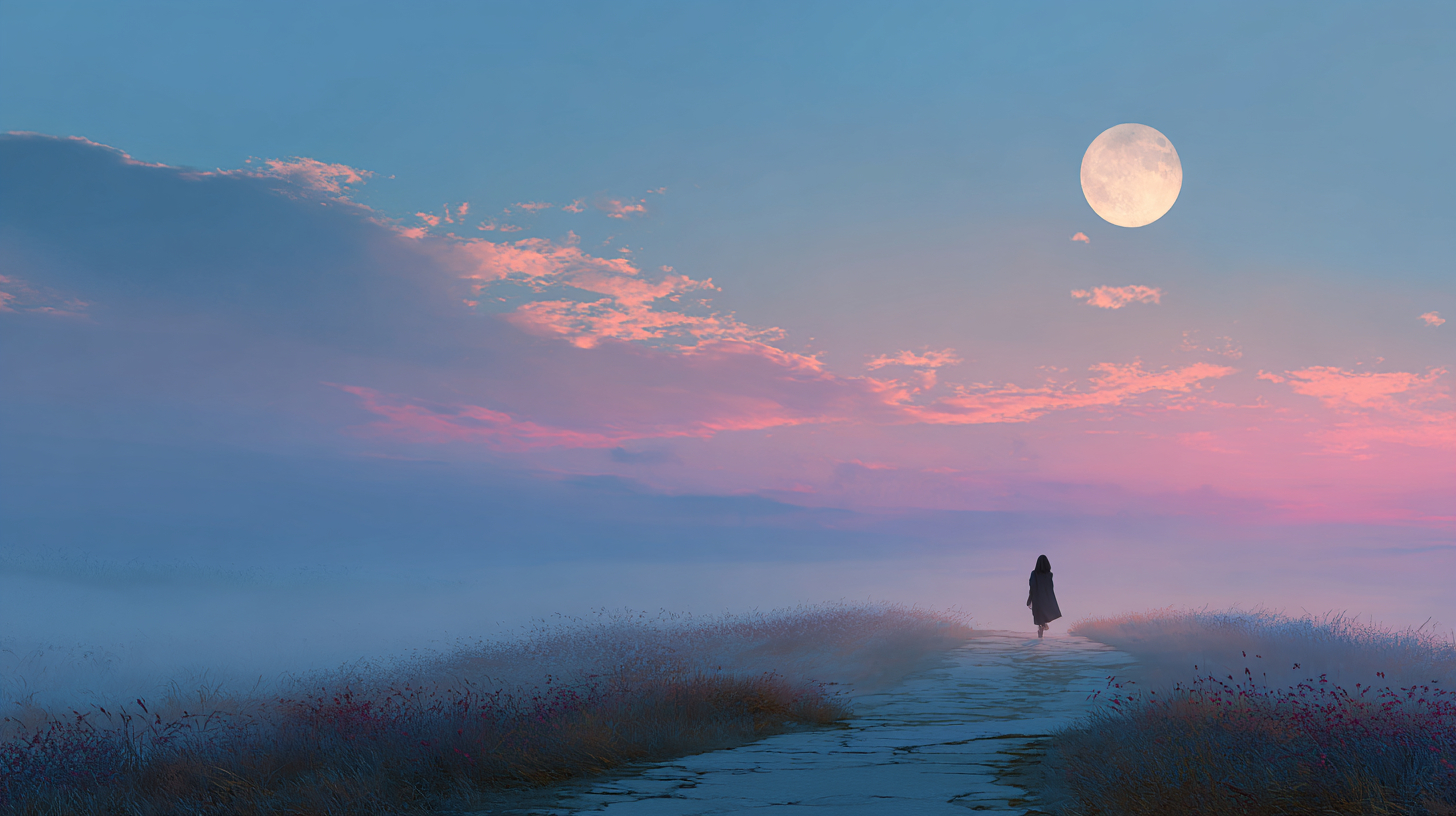 u8137539156_a_woman_walking_along_a_quiet_path_under_the_fadi_7e0dde02-c9c4-409a-bfb9-21a193fe8d60_1.png