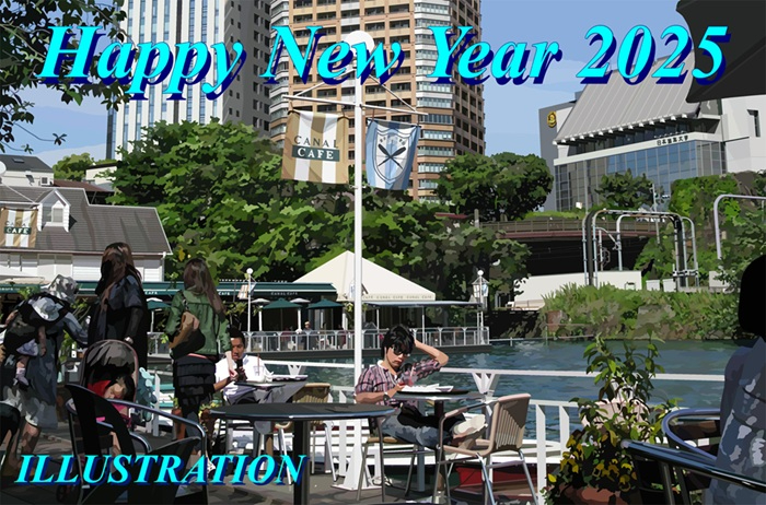 年賀状2025年飯田橋のカフェ1.jpg