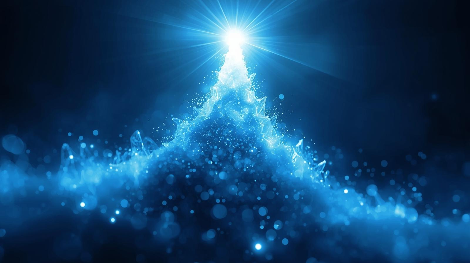 ※【アイキャッチ画像④】_イメージ：空へと舞い上がる二つの光の粒子、やがて一つになる　カラートーン：深い青と白の輝き.jpg