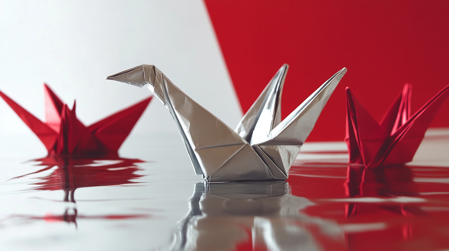 stephenzy_Hyper-realistic_origami_crane_metallic_silver_paper_577b05ea-6e72-459e-b783-84379f757d54_0.png