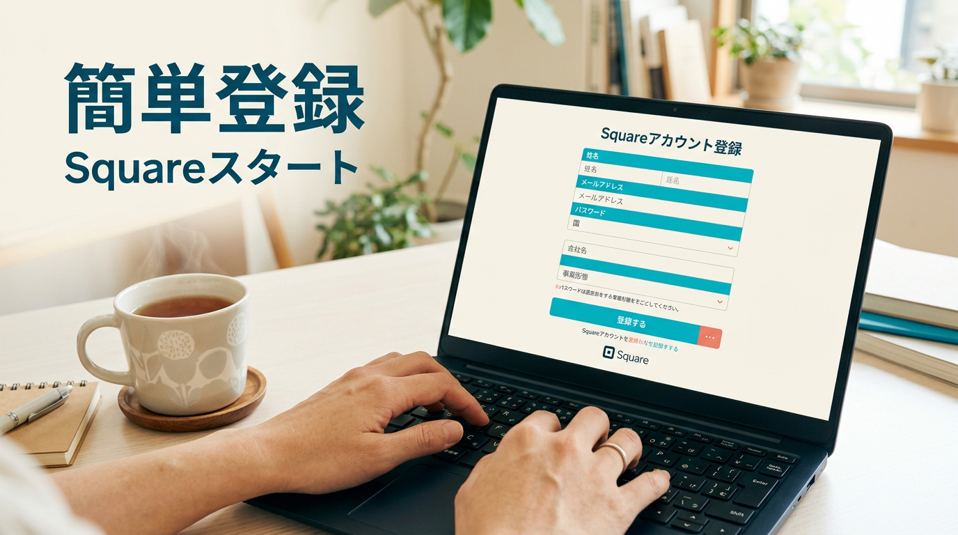 11Firefly_Gemini Flash_An image illustrating the initial setup of a Square account. A Japanese person's hand 966824 (1).png