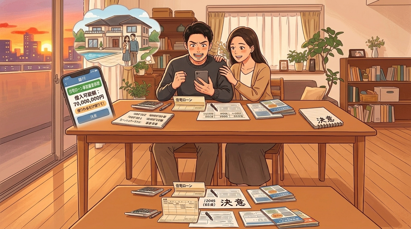 住宅ローンを借りれるだけ借りる絵.jpg