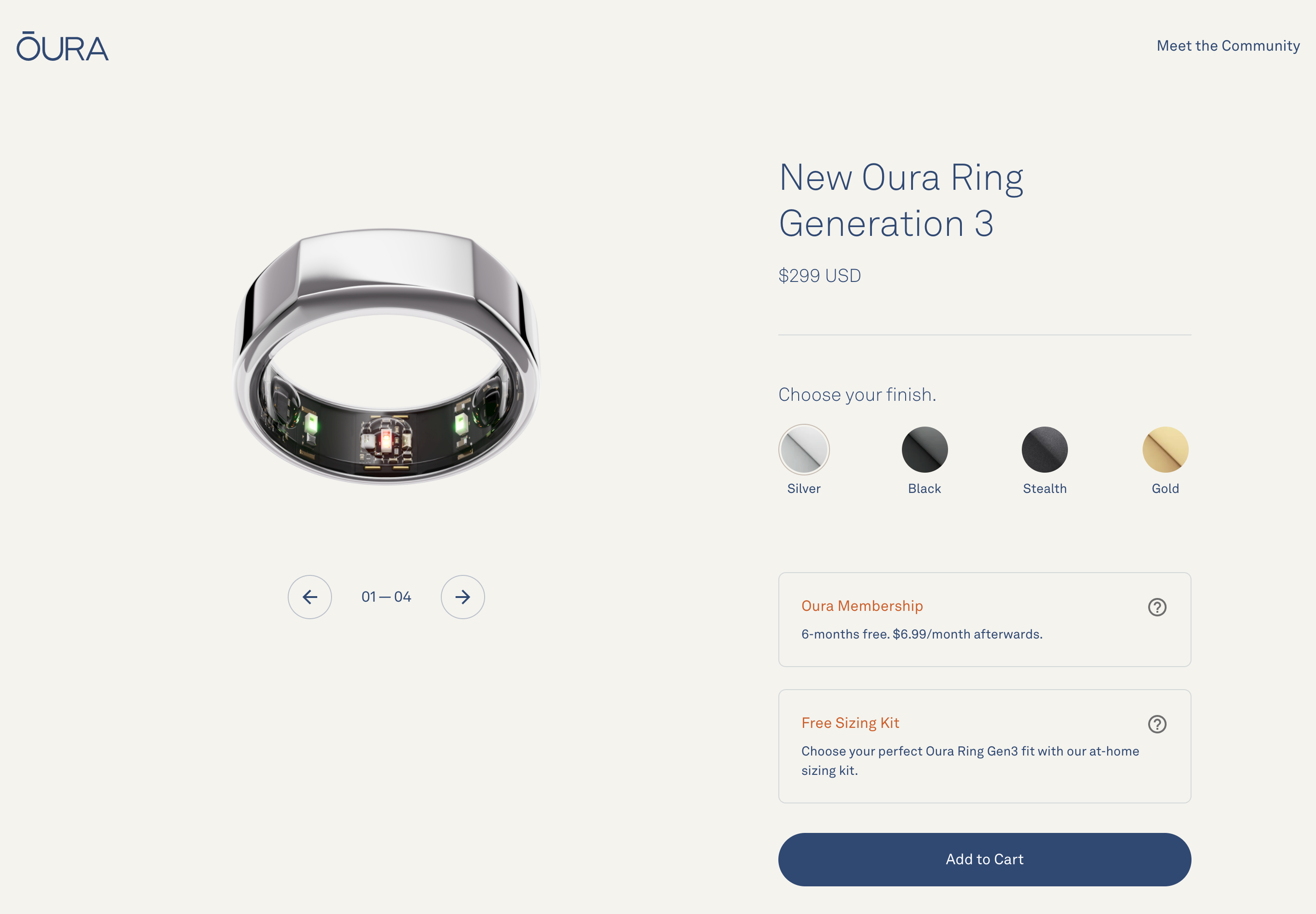 オーラリング(Oura ring) 五月蝿い Gen2 US10