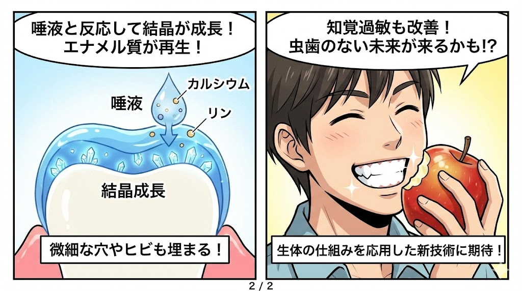 マンガ_ゲルを歯に塗るだけで再生！　エナメル質を完全コートして虫歯を永久になくすことはできるか？02.jpg