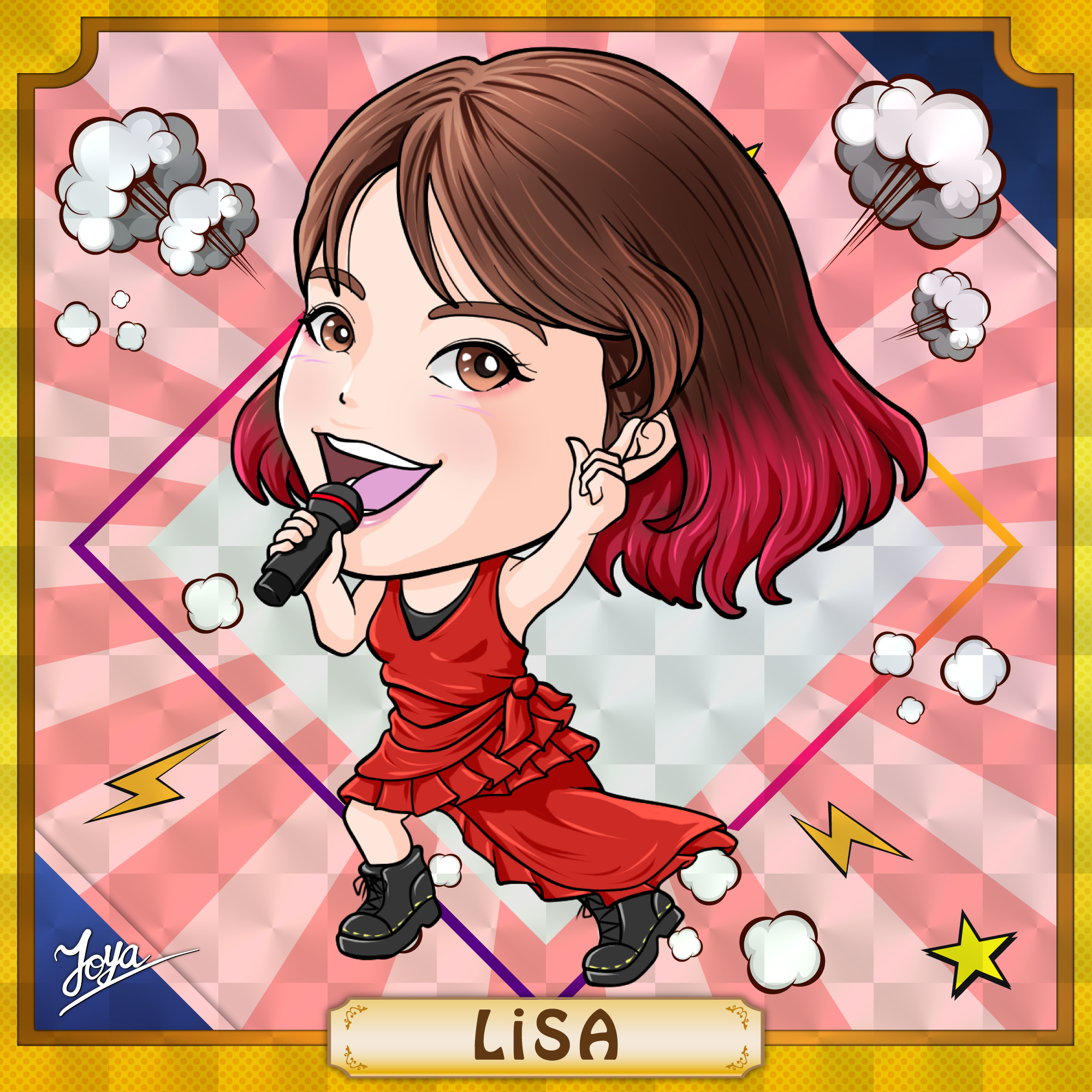 似顔絵描きました（LiSAさん）｜トヤ画伯｜coconalaブログ