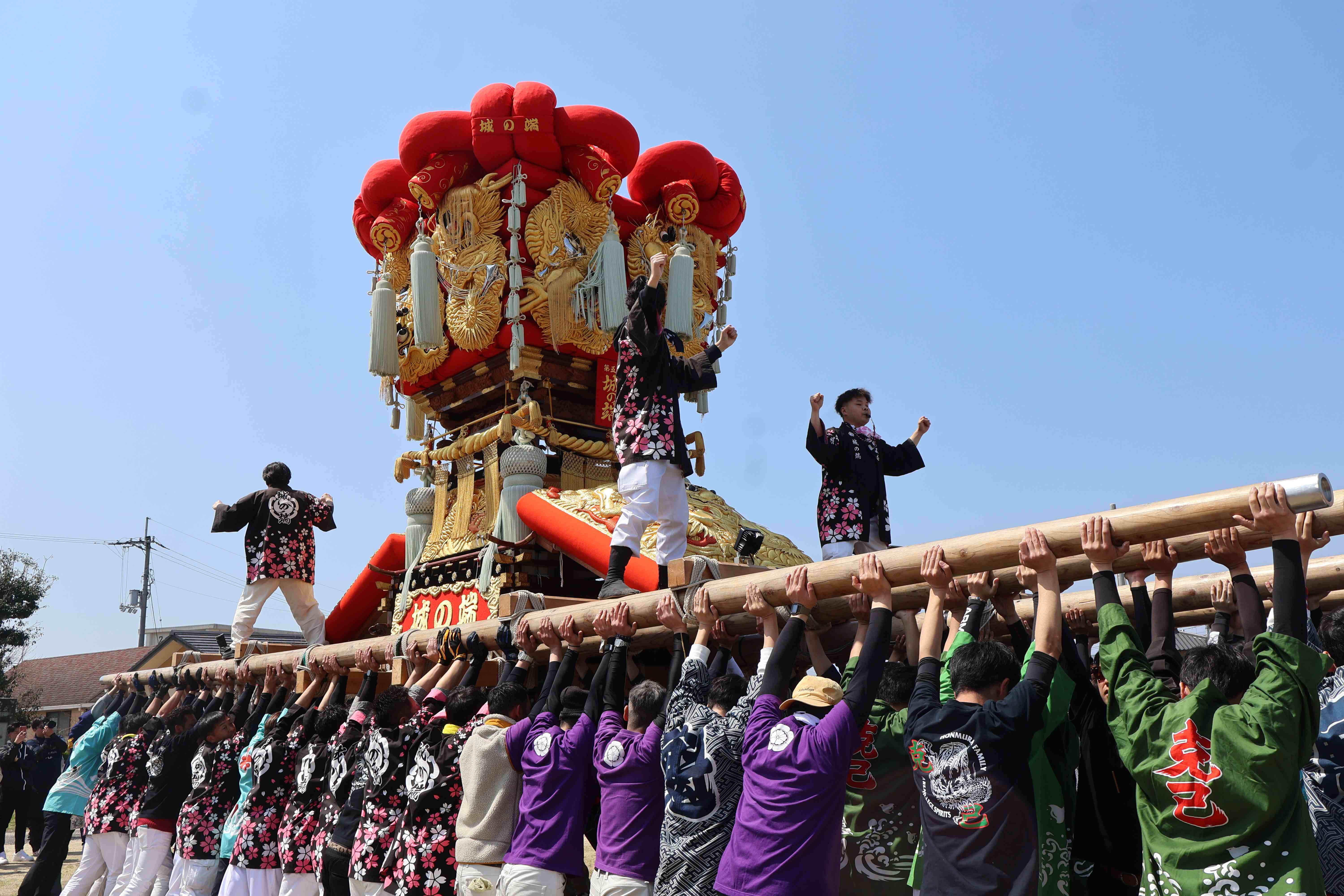 2025年4月6日 五十鈴神社春季例大祭が開催！城の端太鼓台の差し上げで