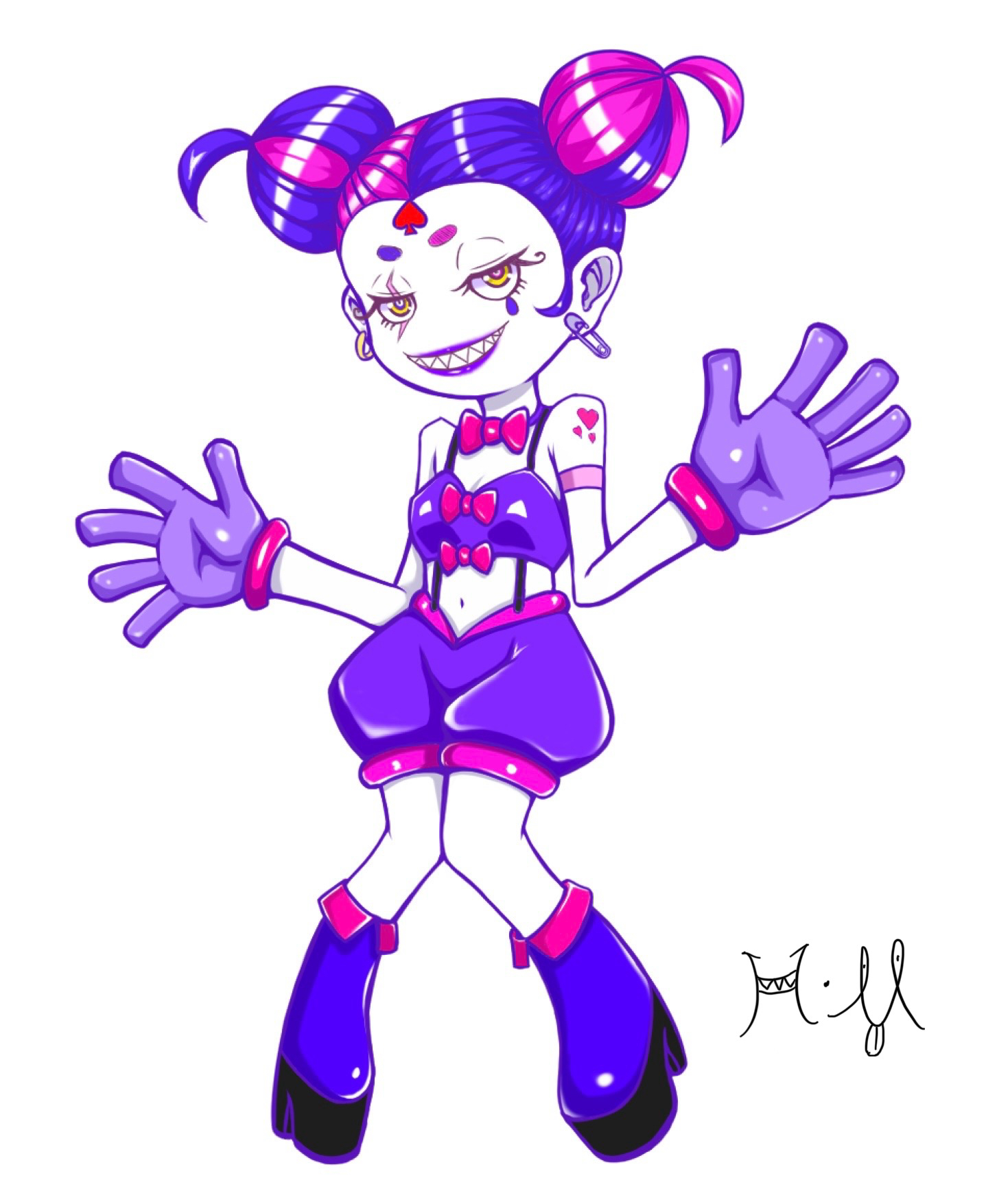 シティポップ風味のカラーリングピエロ娘｜HoshiMiyabi｜coconalaブログ