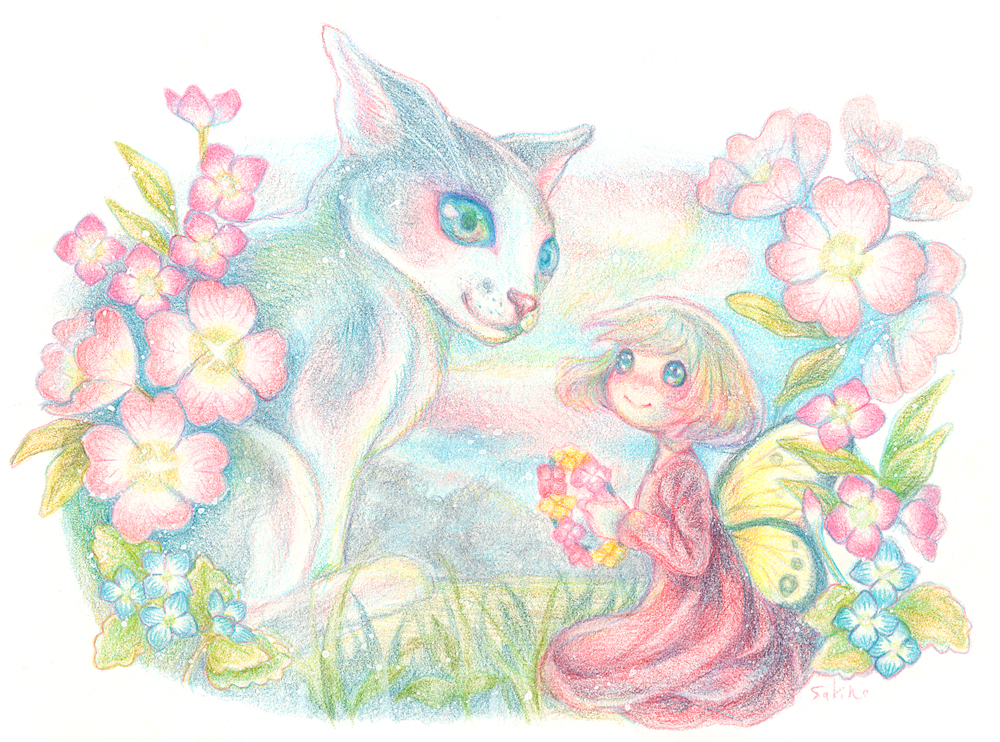 猫のイラスト ハチワレ編｜さきほ❀色鉛筆画家｜coconalaブログ