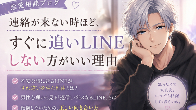 連絡が来ない時ほど、追いLINEしない方がいい理由