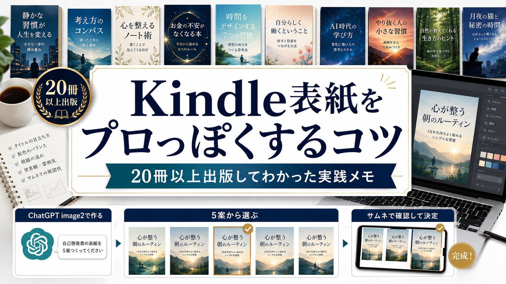 kindle書籍20冊以上出してわかった「プロっぽい表紙を作るコツ」