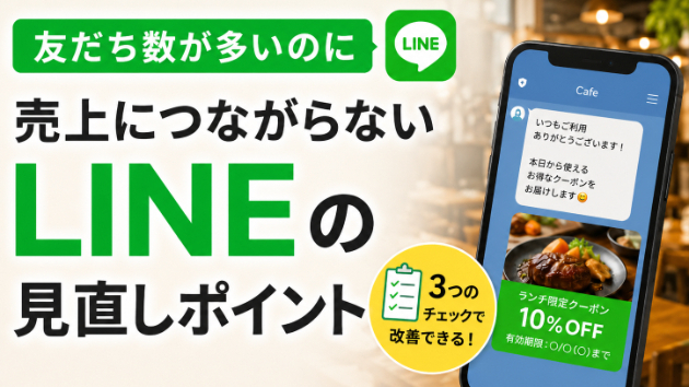 友だち数が多いのに売上につながらないLINEの見直しポイント